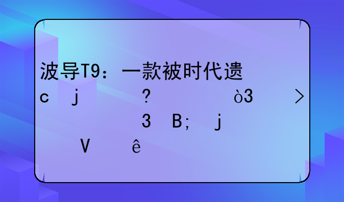 波导T9：一款被时代遗忘的经典，以及它背后的故事