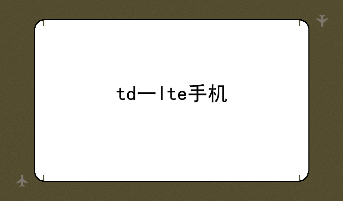 td一lte手机