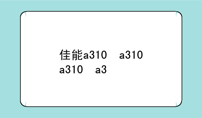佳能a310，佳能a3100像素